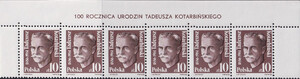 2911 nazwa emisji pasek (6) czysty** 100. rocznica urodzin Tadeusza Kotarbińskiego