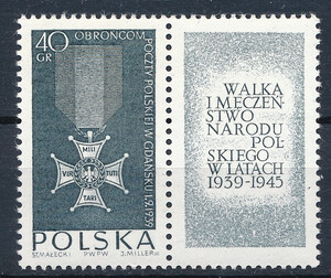 1384 przywieszka z prawej czyste** Walka i Męczeństwo Narodu Polskiego