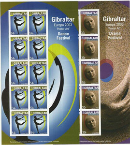 Gibraltar 1032-1035 Arkusiki czysty** Europa Cept