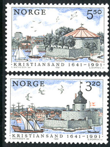 Norwegia Mi.1064-1065 czyste** znaczki
