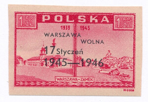 0388 czysty** 1 rocznica wyzwolenia Warszawy