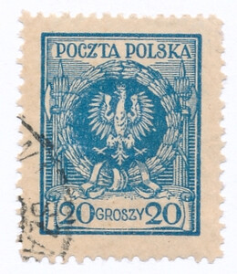 188 kasowany Orzeł w wieńcu