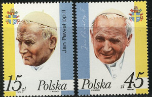 Znaczki Pocztowe. 2951-2952 czyste** III wizyta papieża Jana Pawła II w Polsce 