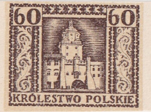 111 Projekt konkursowy barwa brązowa- Jan Ogórkiewicz Polskie Marki Pocztowe 1918 rok