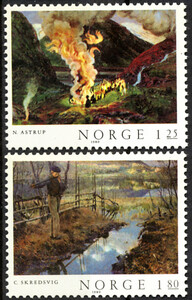 Norwegia Mi.0823-824 czyste** znaczki