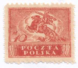 0100 a brązowokarminowoczerwony ząbkowanie 10:11½ czysty** Wydanie dla obszaru całej Rzeczypospolitej po unifikacji