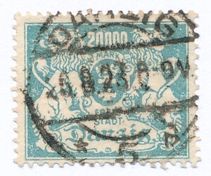 WMG 147 kasowany Wydanie obiegowe - herb Gdańska