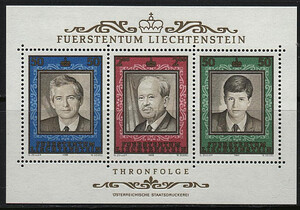 Liechtenstein 0942-944 czysty** Blok 13 