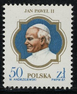 Znaczek Pocztowy. 2953 znaczek z bloku czysty** III wizyta papieża Jana Pawła II w Polsce 