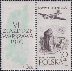 0956 lewa przywieszka Ia Zn.W.III 6 usterka kropka w P czysty**