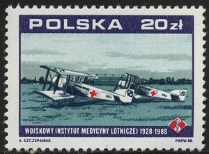 Znaczek Pocztowy. 3019 czysty** 70 rocznica odzyskania niepodległości Polski (III) - Wojskowy Instytut Medycyny Lotniczej