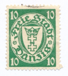  WMG 188 aw ciemnoszmaragdowozielony kasowany Herb Gdańska w owalu