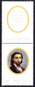 znaczek pocztowy 1871 przywieszka nad znaczkiem czyste** Miniatury w zbiorach Muzeum Narodowego