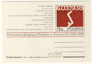 Cp 0972 czysta - 50 lat Kongresu Polaków w Niemczech