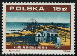Znaczek Pocztowy. 3033 czysty** 70 rocznica odzyskania niepodległości Polski (VI) - port Gdynia 
