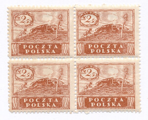 0095 B x papier średni gładki w czwórce czysta** Wydanie w walucie markowej 