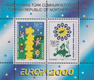 Turcja Cypryjska Mi.0516-517 Blok 19 czysty** Europa Cept