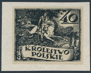 Projekt konkursowy - Polskie Marki Pocztowe 1918 rok - autor Bartłomiejczyk Edmund