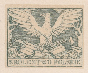 017 Projekt konkursowy barwa zielona- Ludwik Gardowski Polskie Marki Pocztowe 1918 rok