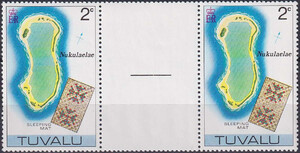 Tuvalu Mi.0024 rozdzielone międzypolem czyste**