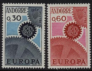 Andorra francuska 0199-200 czyste** Europa Cept