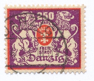 WMG 137 kasowany Wydanie obiegowe - herb Gdańska