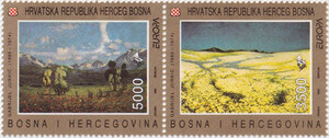 Bośnia i Hercegowina - Chorwacka Poczta Mi.0007-8 parka czysta** Europa Cept
