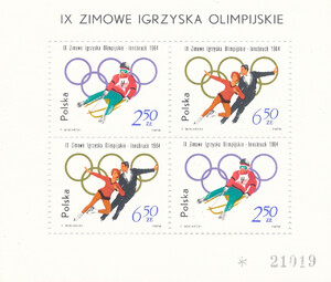 1314-1316 Blok 41 czysty** Zimowe Igrzyska Olimpijskie w Innsbrucku