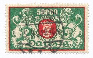 WMG 143 kasowany Wydanie obiegowe - herb Gdańska