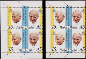 2951+2952 ab czwórki czyste** III wizyta papieża Jana Pawła II w Polsce
