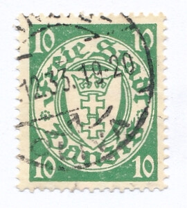 WMG 188 bw kasowany Herb Gdańska w owalu