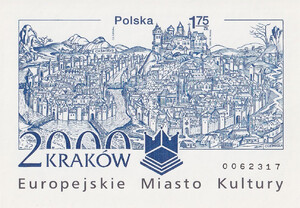 3679 Blok 170 A plamka w cyfrze czysty** Kraków- Europejskie Miasto Kultury, Słania