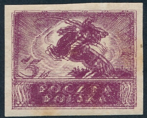 0096 Druk podwójny ciemno liliowy czysty* Wydanie w walucie markowej 590/25