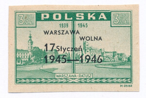 0390 czysty** 1 rocznica wyzwolenia Warszawy