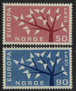 Norwegia Mi.0476-477 czyste** Europa Cept