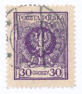 190 kasowany Orzeł w wieńcu