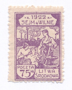 Litwa Środkowa 47 B czysty** Otwarcie Sejmu Litwy Środkowej