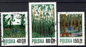 znaczki pocztowe 1920-1922 kasowane Gospodarka leśna