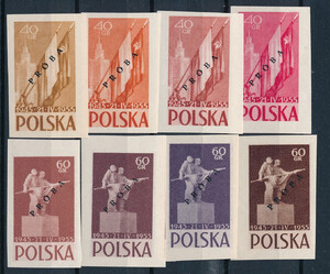 769-770 Nowodruki z nadrukiem Próba czyste** 10 rocznica układu polsko-radzieckiego