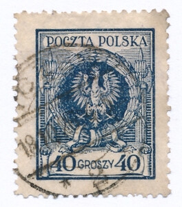 191 kasowany Orzeł w wieńcu