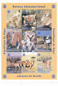 Niger 1998 Arkusik zwierzęte Afryki czyste**