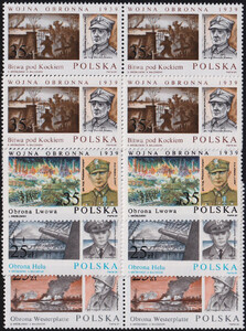3068-3071 w czwórce czyste** 50. rocznica Wojny Obronnej 1939 r