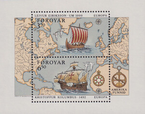 Faroer Mi.0233-234 blok 5 czyste** Europa Cept