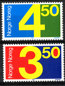 Norwegia Mi.0961-962 czyste** znaczki