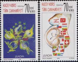 Turcja Cypryjska Mi.0642-643 czysty** Europa Cept