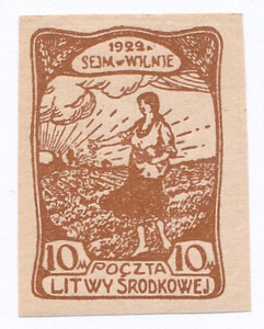 Litwa Środkowa 44 A czysty** Otwarcie Sejmu Litwy Środkowej 