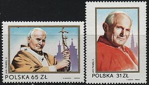 Znaczki Pocztowe. 2720-2721 czyste**  II wizyta papieża Jana Pawła II w Polsce 