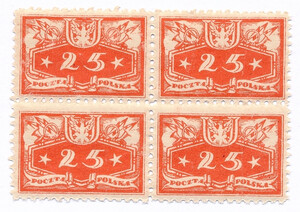 U05 ZL 11½ w czwórce czyste** Znaczki urzędowe