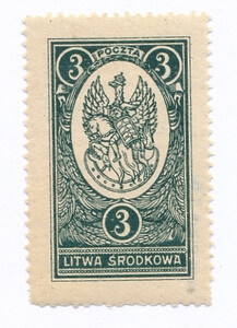 Litwa Środkowa 36 B w papier średni gładki czyste** Różne rysunki