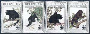 Belize Mi.1182-1185 czyste** WWF